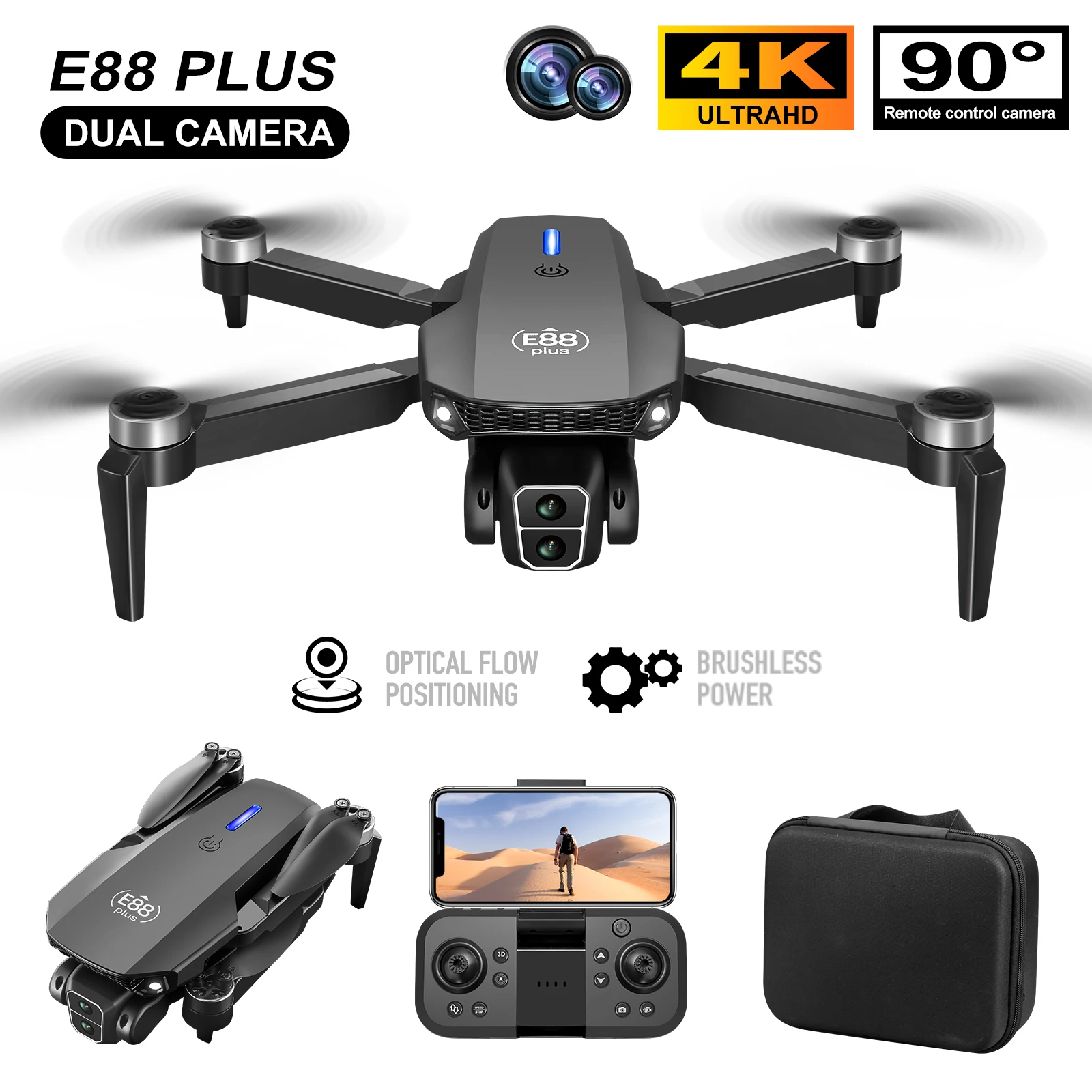 New E88 Plus Quadcopter Drone: - đánh giá và giá Drone Cinematic