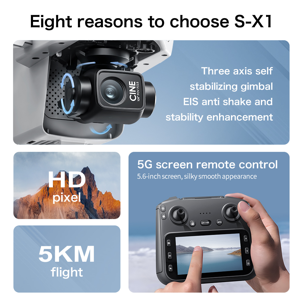 S-X1 MAX GPS Drone with 3-Axis - đánh giá và giá Drone Photogrammetry