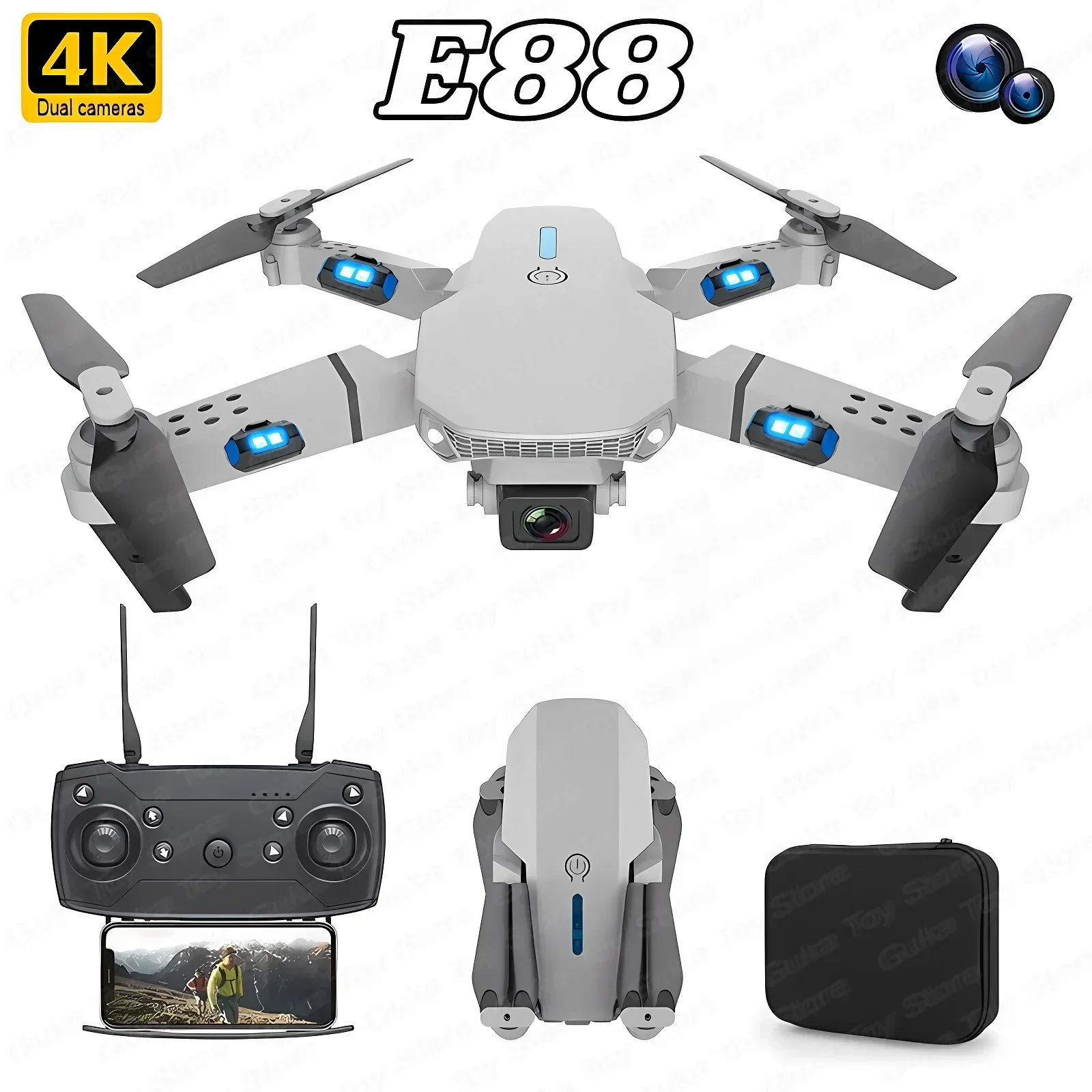 E88 Pro WIFI FPV Drone Wide An - đánh giá và giá Drone Cinematic